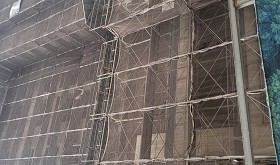 橋梁懸吊鷹架底部施工